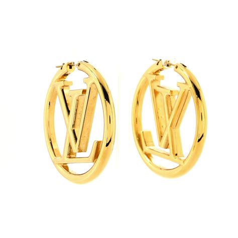 louis vuitton v earrings gold|Louis Vuitton earrings hoops price.